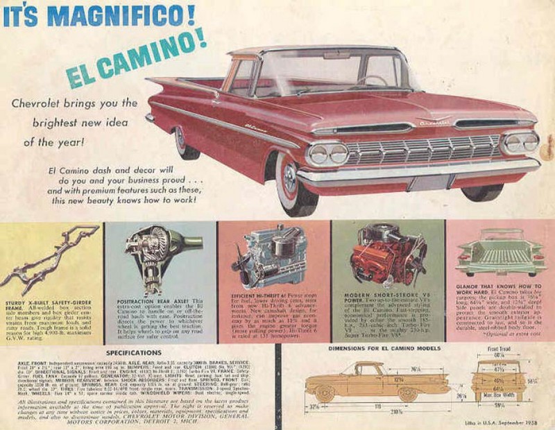 1959 Chevrolet El Camino Folder Page 2